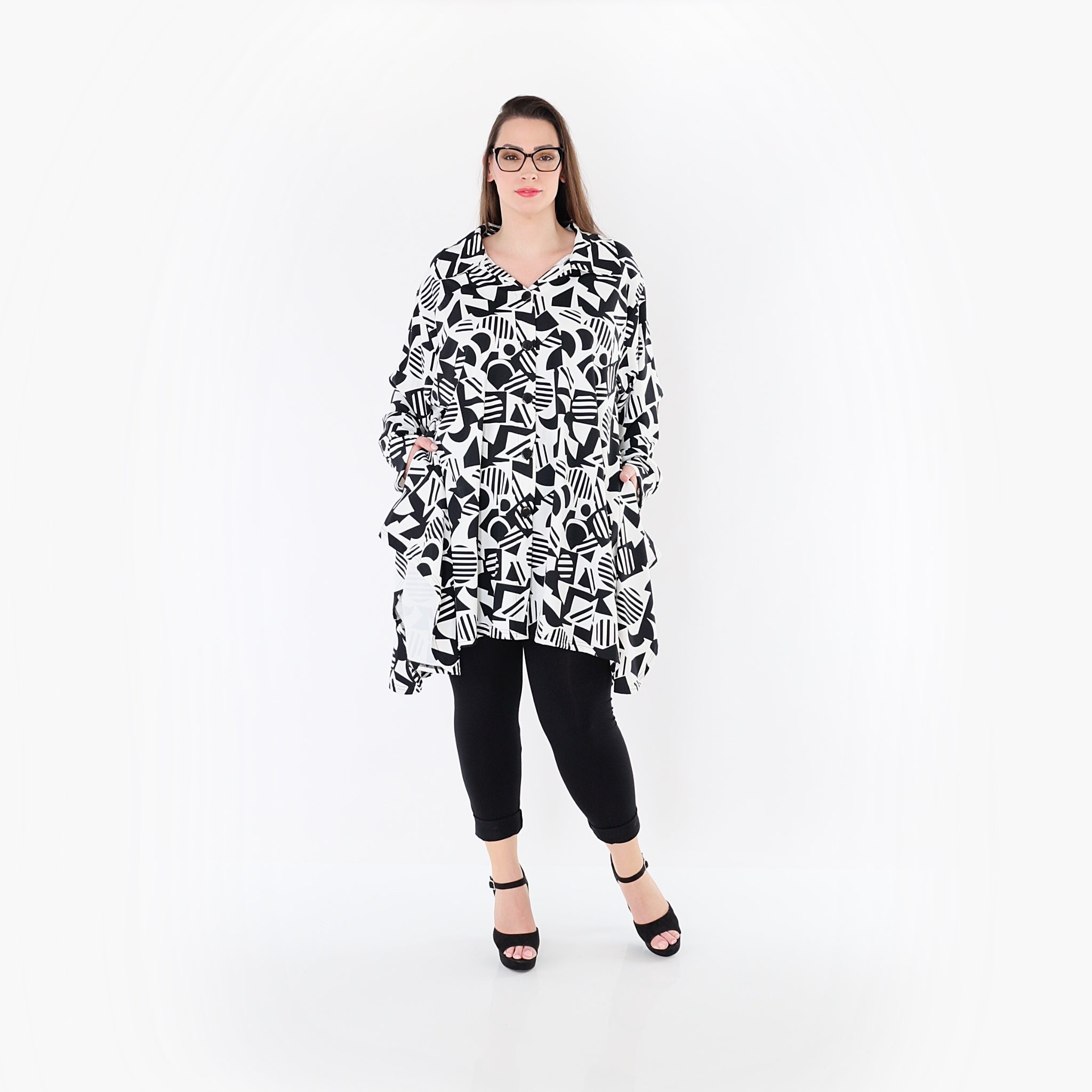 AKH Fashion 6917 Jacket, White-Black