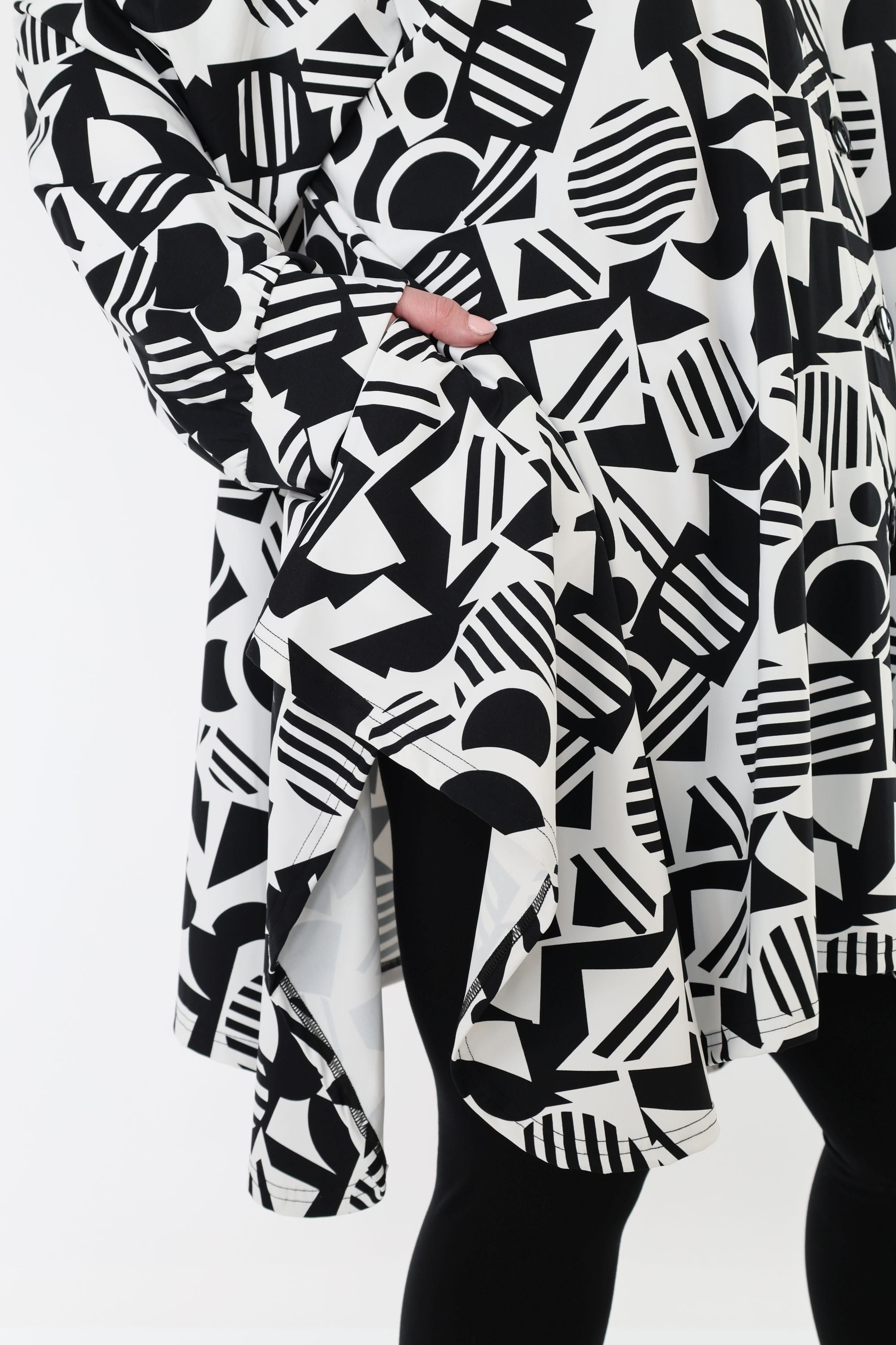 AKH Fashion 6917 Jacket, White-Black