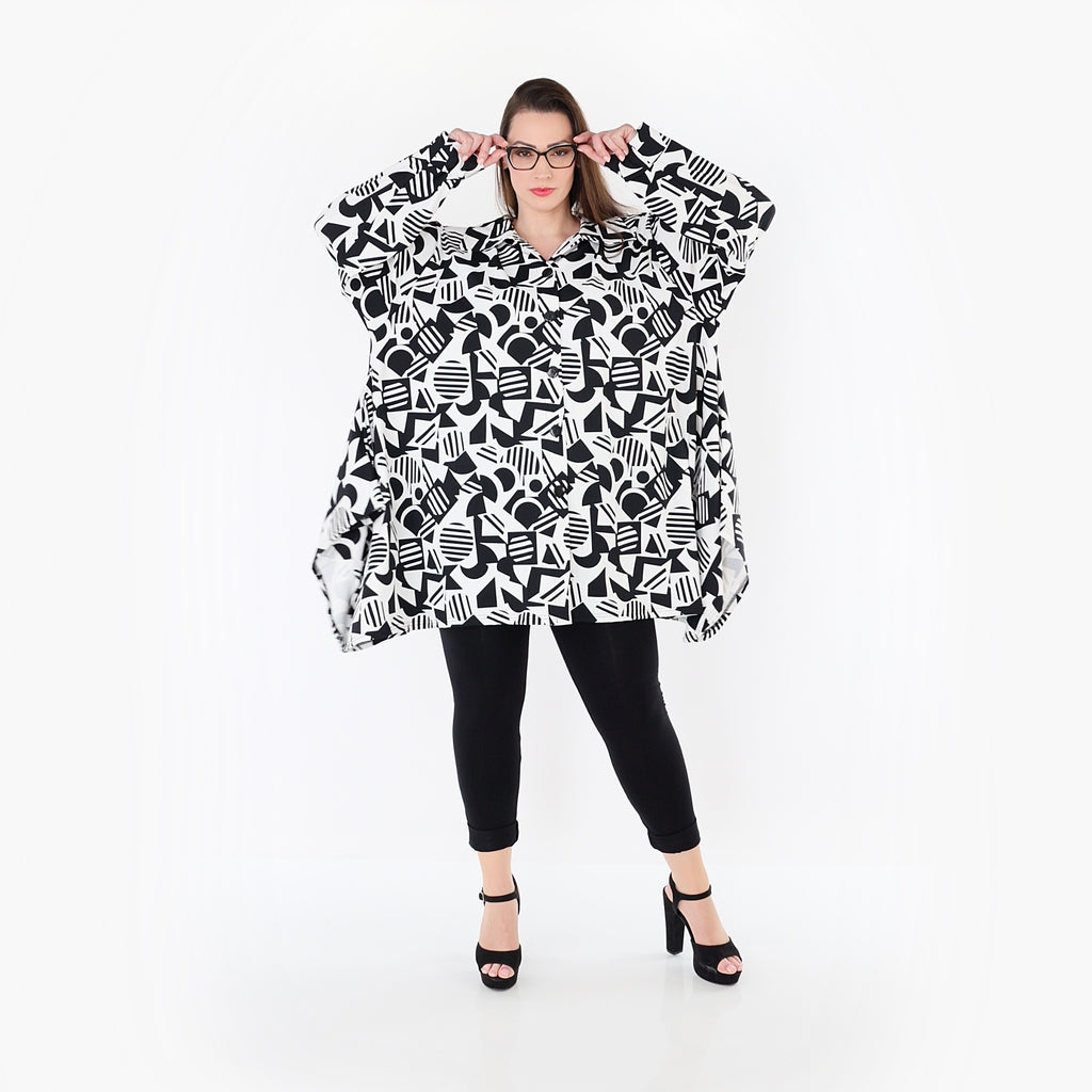 AKH Fashion 6917 Jacket, White-Black