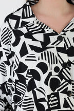 AKH Fashion 6917 Jacket, White-Black