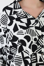 AKH Fashion 6917 Jacket, White-Black