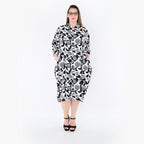 AKH Fashion 7198 Dress, White-Black