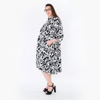 AKH Fashion 7198 Dress, White-Black
