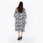 AKH Fashion 7198 Dress, White-Black