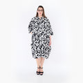 AKH Fashion 7198 Dress, White-Black