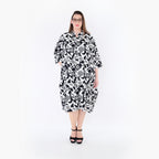 AKH Fashion 7198 Dress, White-Black