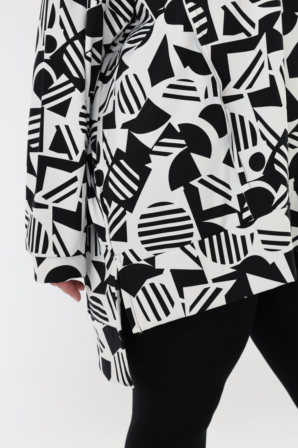 AKH Fashion 7718 Big Shirt, White-Black