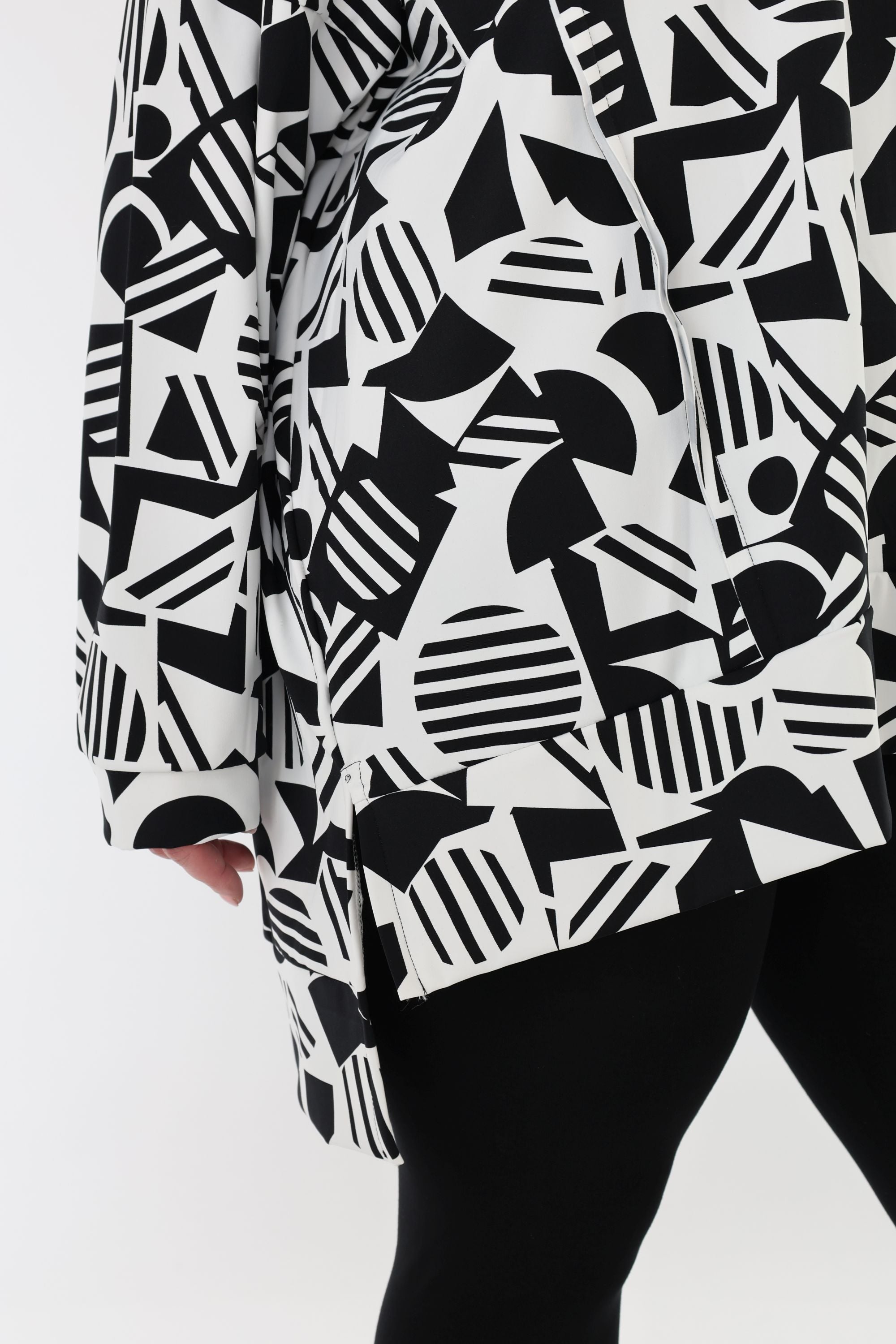AKH Fashion 7718 Big Shirt, White-Black