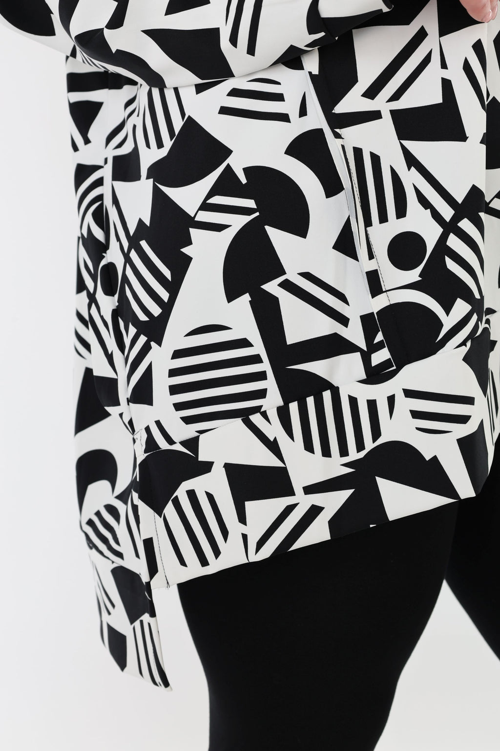 AKH Fashion 7718 Big Shirt, White-Black
