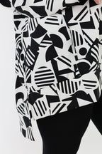 AKH Fashion 7718 Big Shirt, White-Black