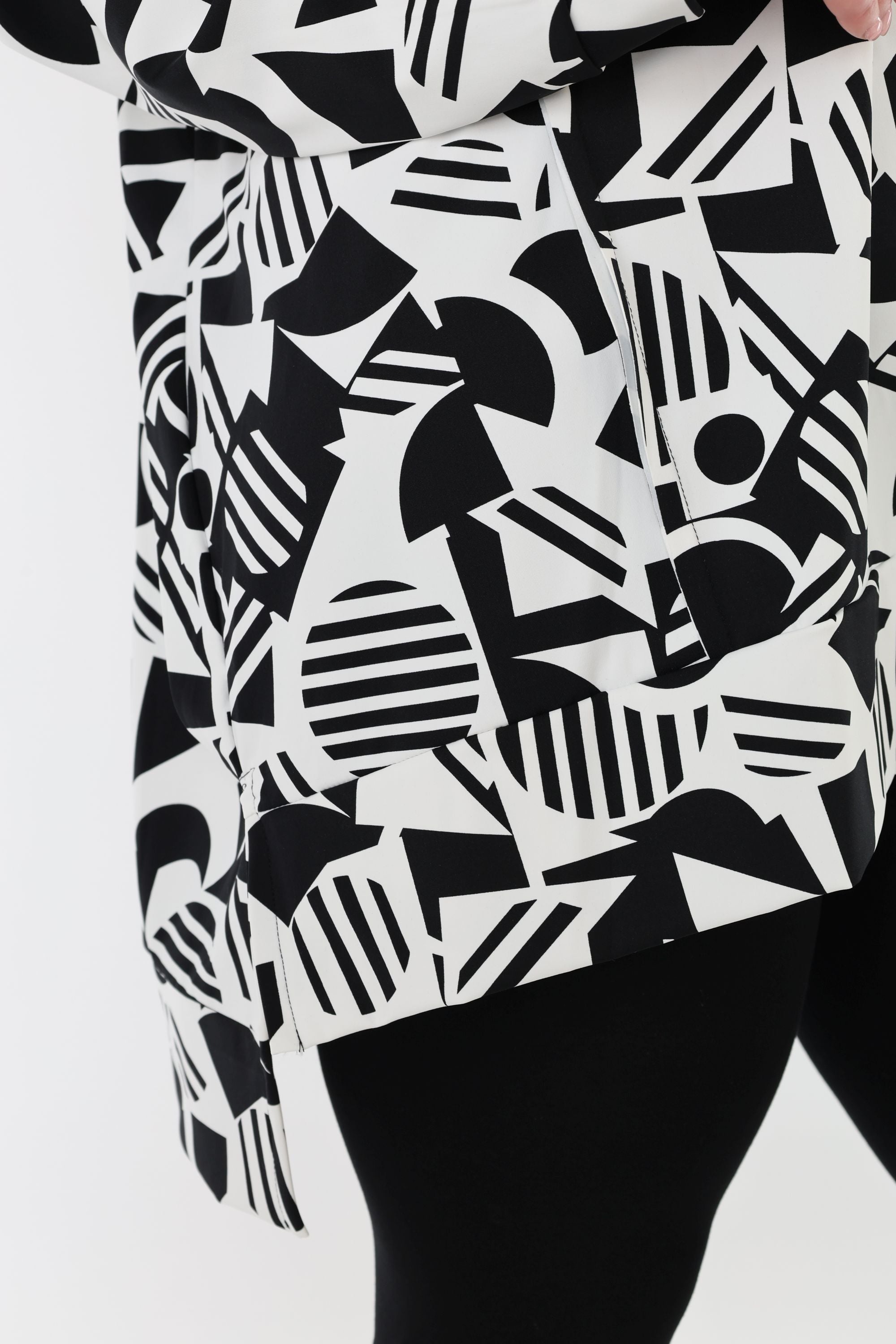AKH Fashion 7718 Big Shirt, White-Black