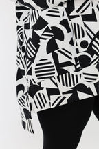 AKH Fashion 7718 Big Shirt, White-Black