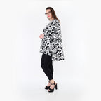 AKH Fashion 7718 Big Shirt, White-Black