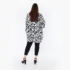 AKH Fashion 7718 Big Shirt, White-Black