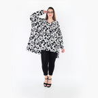 AKH Fashion 7718 Big Shirt, White-Black