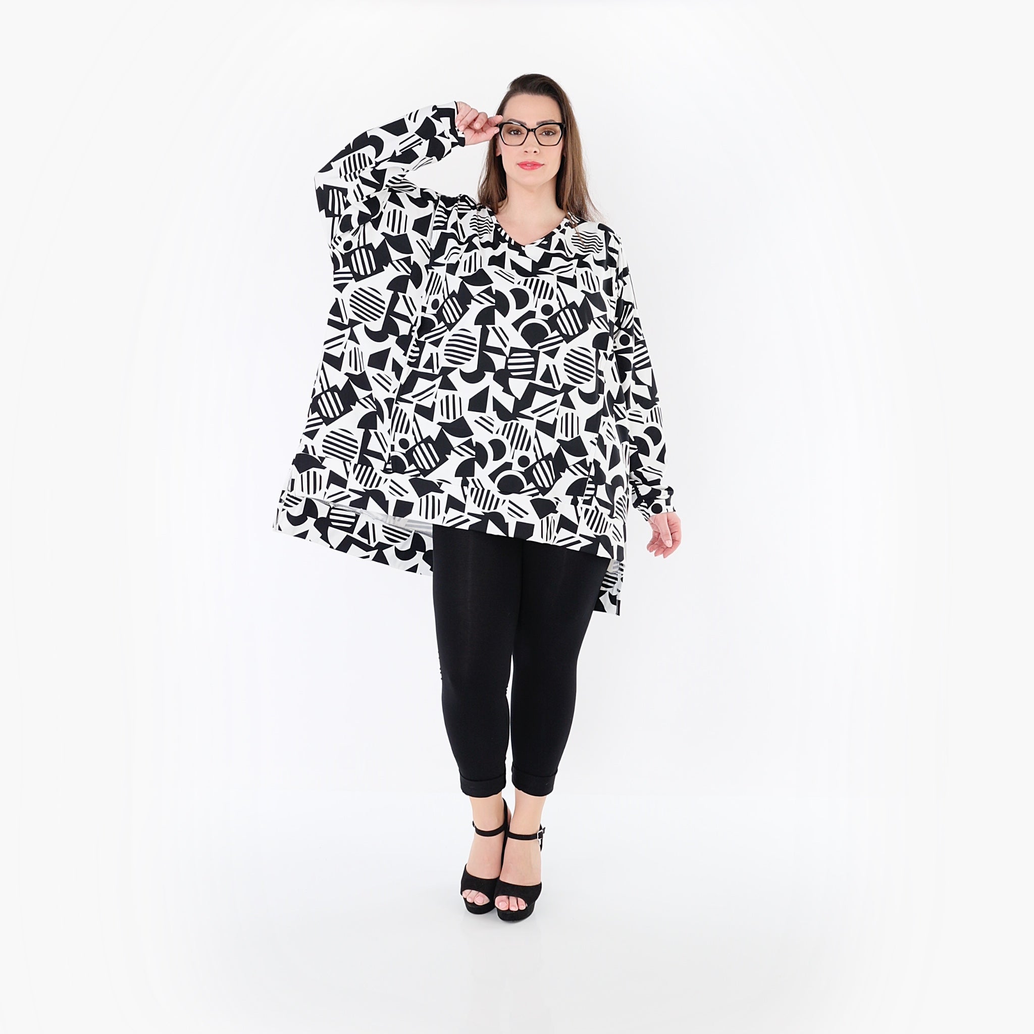 AKH Fashion Shirt 7718 Milan, Weiß-Schwarz