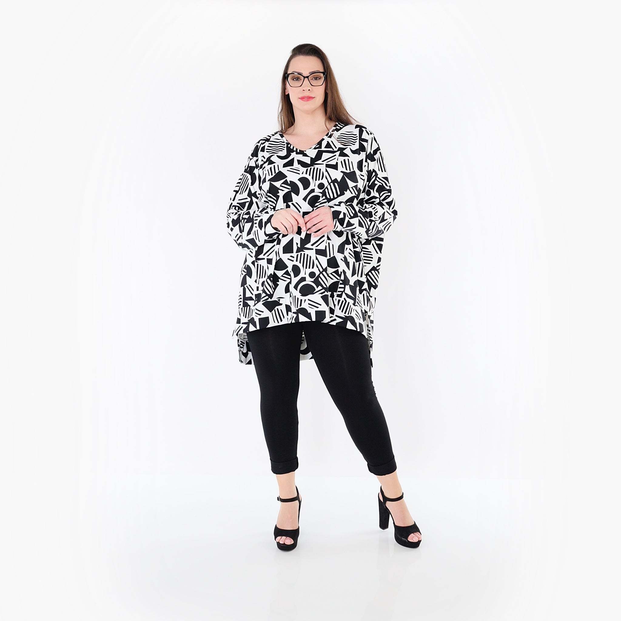 AKH Fashion Shirt 7718 Milan, Weiß-Schwarz