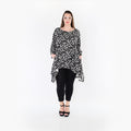 AKH Fashion 6809 Big Shirt, Black-White