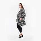 AKH Fashion 6809 Big Shirt, Black-White