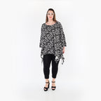 AKH Fashion 6809 Big Shirt, Black-White
