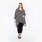 AKH Fashion 6809 Big Shirt, Black-White