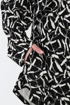 AKH Fashion 6917 Jacket, Black and White