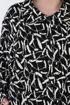 AKH Fashion 6917 Jacket, Black and White