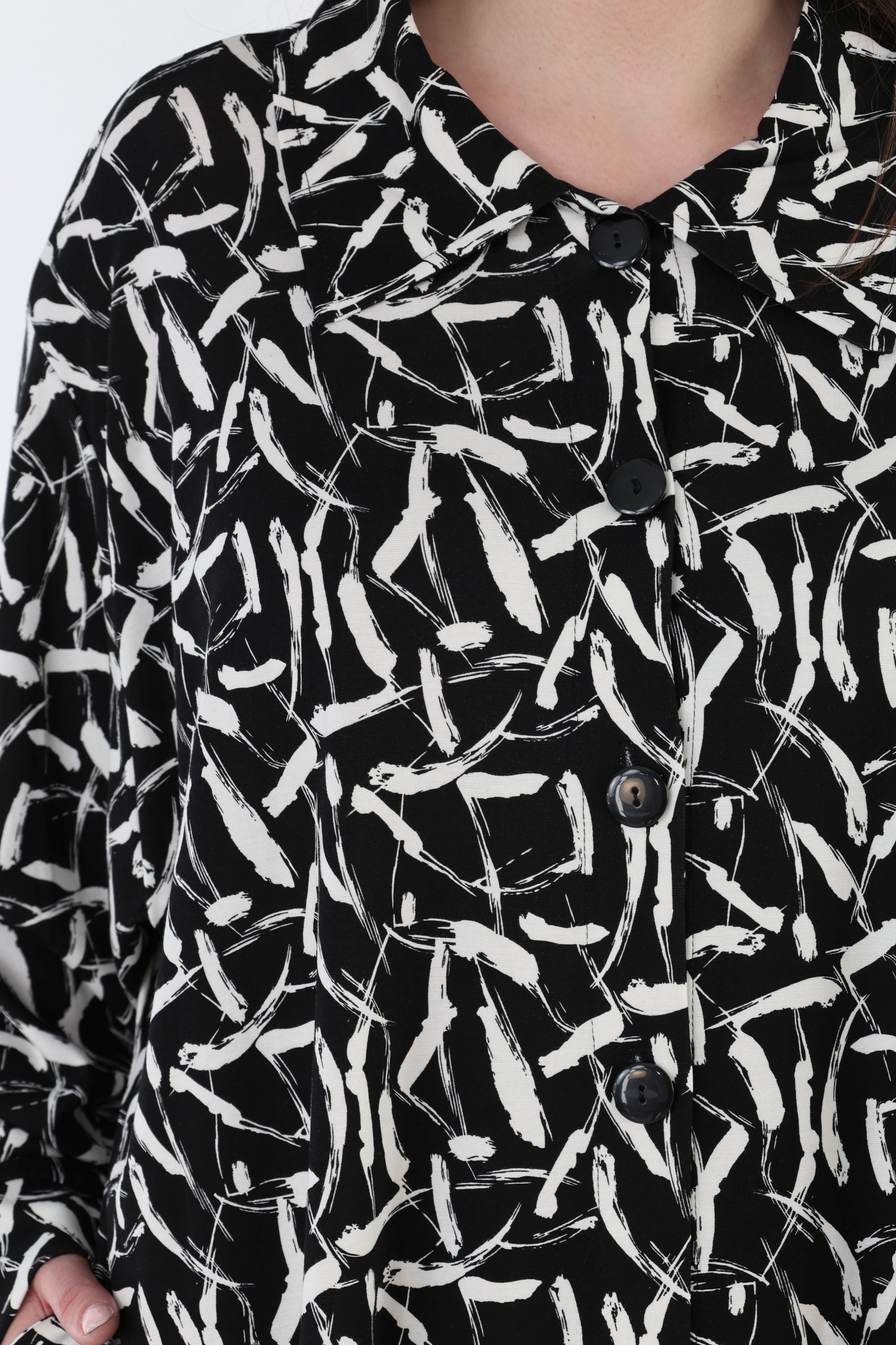 AKH Fashion 6917 Jacket, Black and White