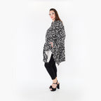 AKH Fashion 6917 Jacket, Black and White