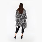 AKH Fashion 6917 Jacket, Black and White