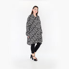 AKH Fashion 6917 Jacket, Black and White
