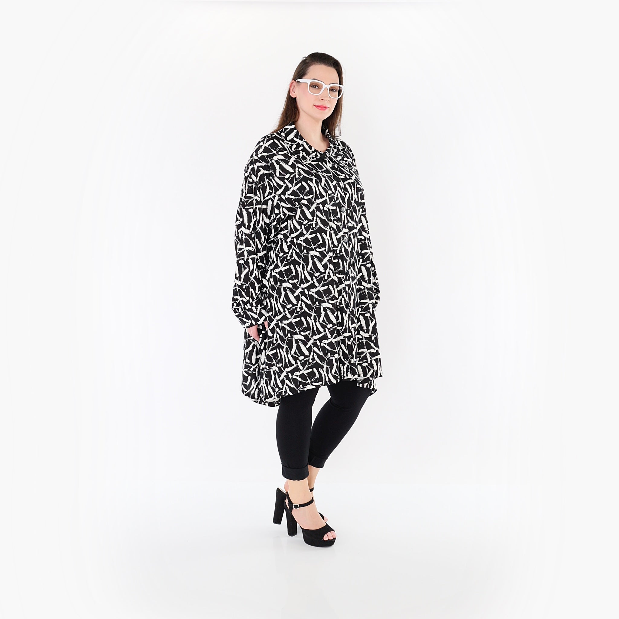 AKH Fashion Jacke 6917 Sahra, Schwarz-Weiß