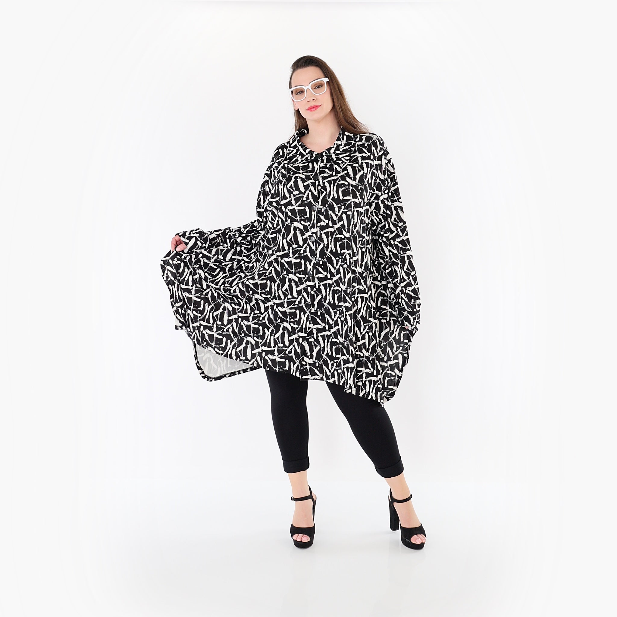 AKH Fashion Jacke 6917 Sahra, Schwarz-Weiß