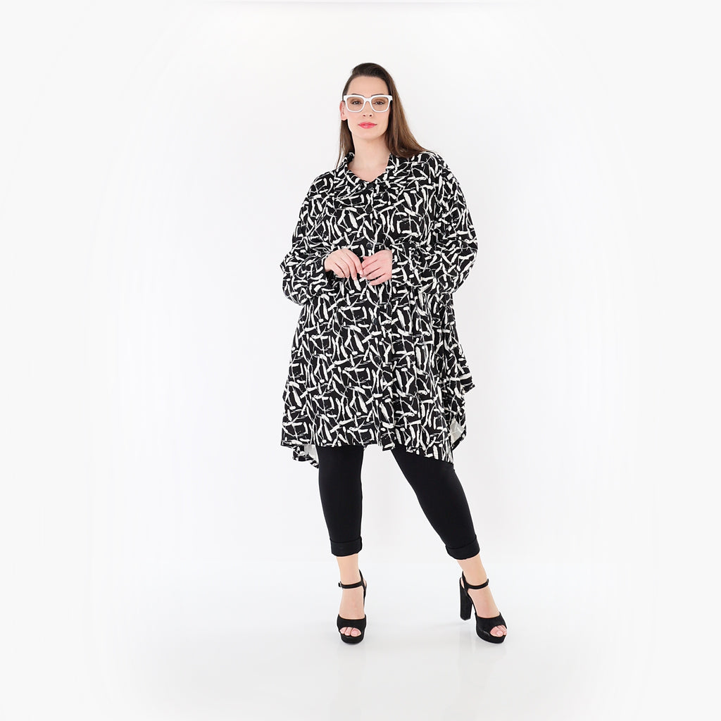 AKH Fashion 6917 Jacket, Black and White