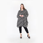 AKH Fashion 6917 Jacket, Black and White