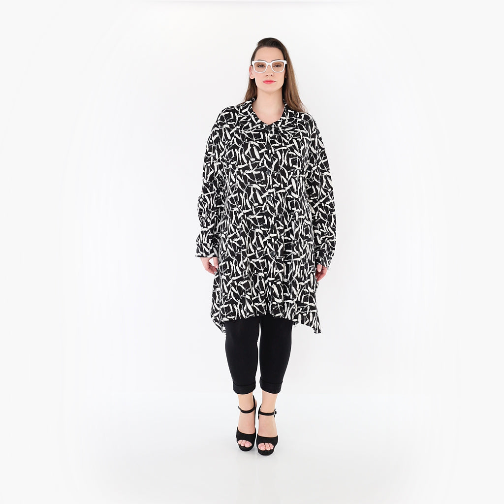 AKH Fashion 6917 Jacket, Black and White
