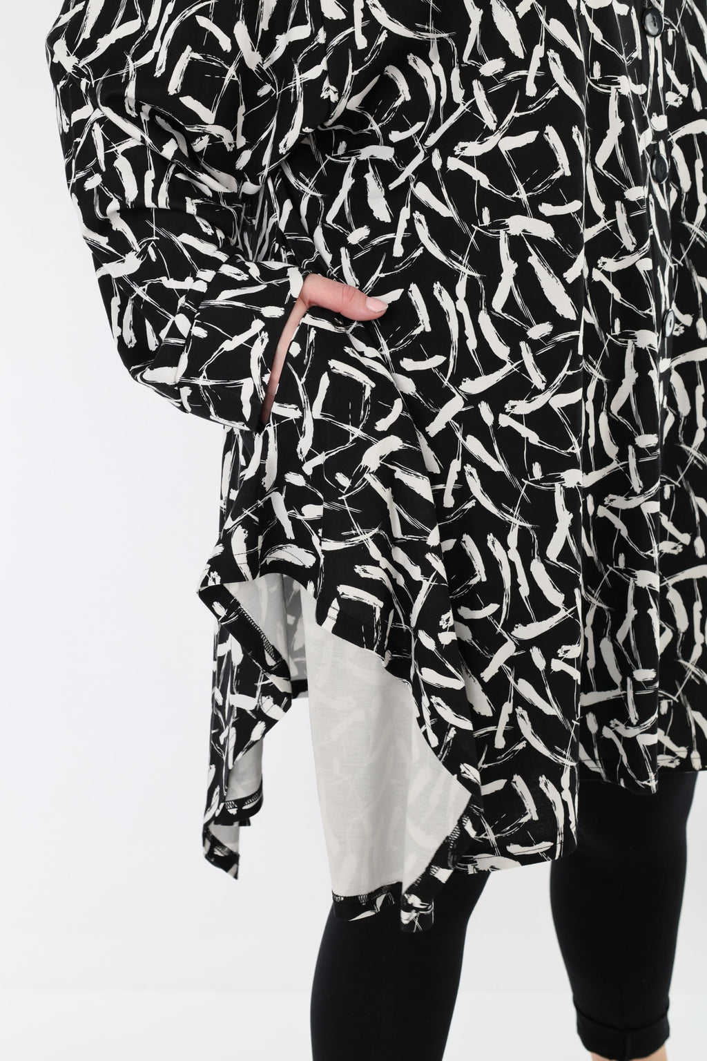 AKH Fashion 6917 Jacket, Black and White