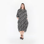 AKH Fashion 7198 Dress, Black-White