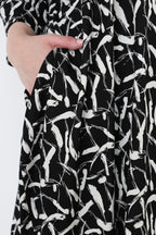 AKH Fashion 7198 Dress, Black-White