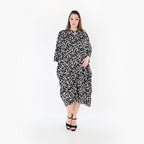 AKH Fashion 7198 Dress, Black-White