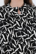 AKH Fashion 7198 Dress, Black-White