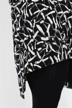 AKH Fashion 7718 Big Shirt, Black-White
