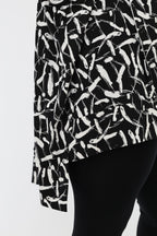AKH Fashion 7718 Big Shirt, Black-White