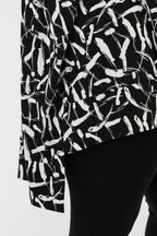 AKH Fashion 7718 Big Shirt, Black-White
