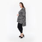 AKH Fashion 7718 Big Shirt, Black-White