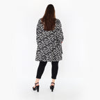 AKH Fashion 7718 Big Shirt, Black-White