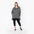AKH Fashion 7718 Big Shirt, Black-White