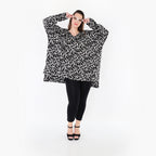 AKH Fashion 7718 Big Shirt, Black-White