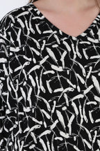AKH Fashion 7718 Big Shirt, Black-White