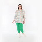 AKH Fashion 1892 Shirt, Ecru-Fuchsia-Multi